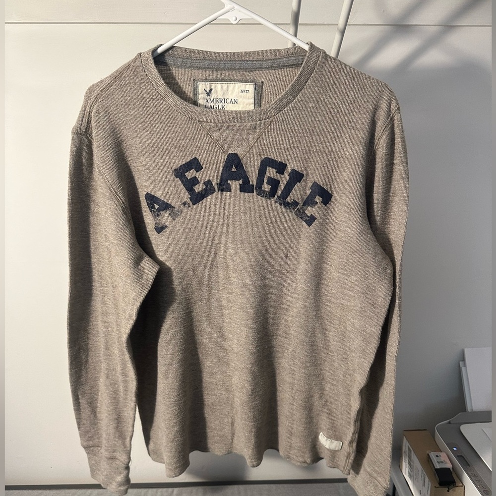 Vintage American Eagle Large Tan Long Sleeve Thermal
